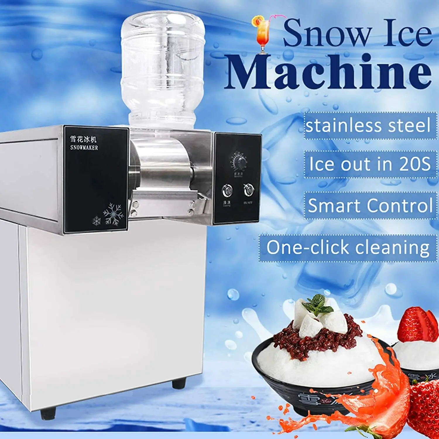 Bingsu Snow Ice Shaving Machine Snow Ice Bingsu Making Machine Shaved