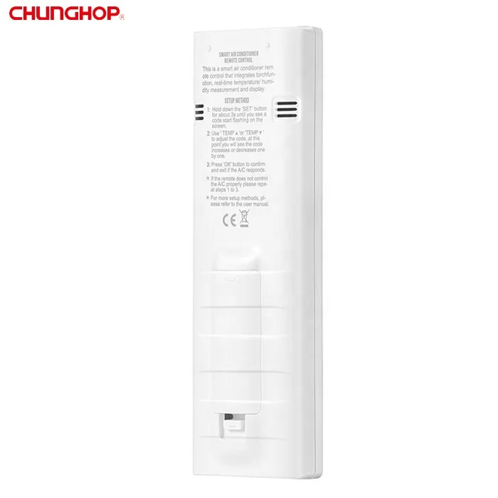 K-3302E Customized Universal Global Smart Lcd air Conditioner Remote with Humidity and Temperature Monitoring