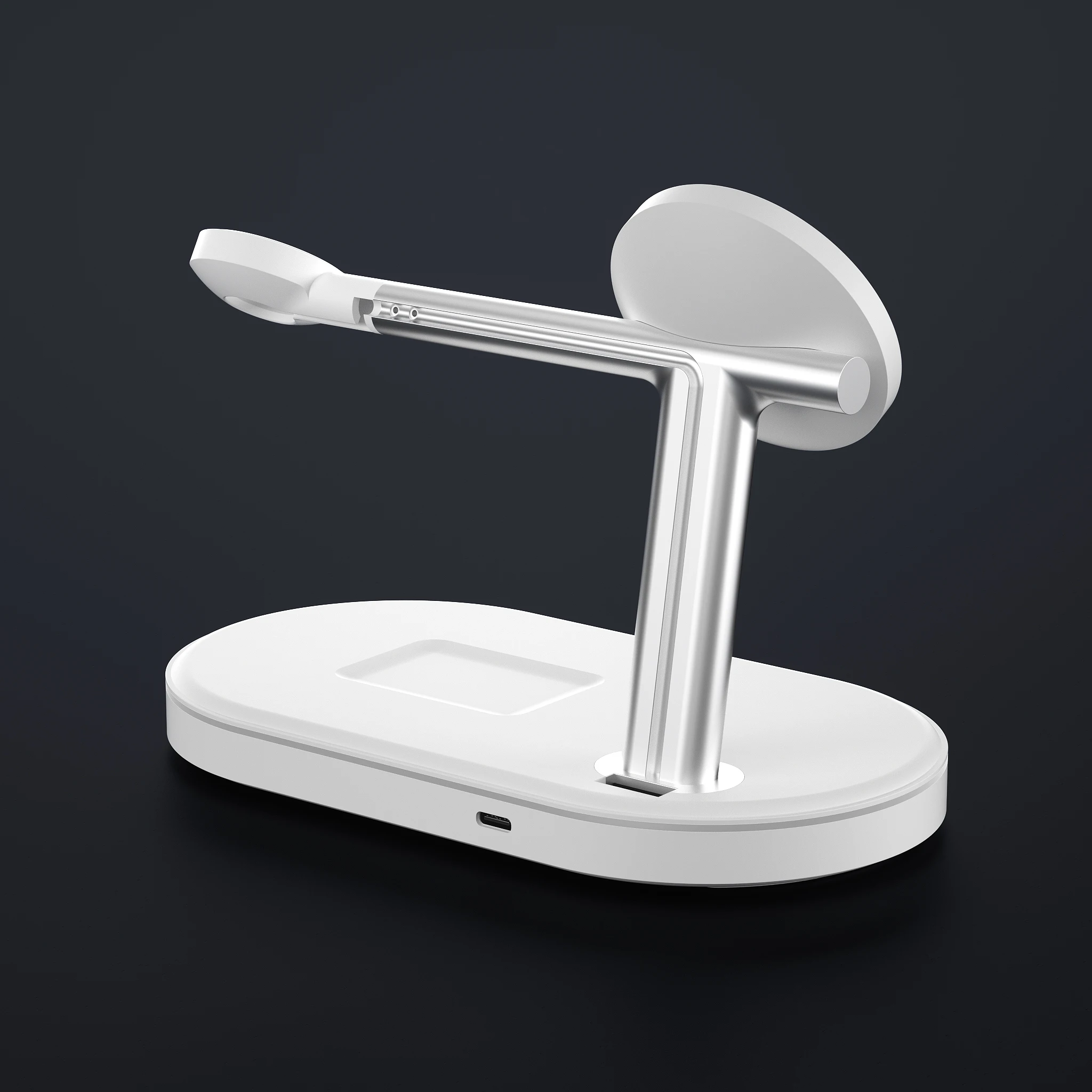 
 Быстрая Qi Магнитная настольная подставка-органайзер для смартфона беспроводная зарядная станция Док-станция зарядная подставка 3 в 1 Беспроводное зарядное устройство для iPhone  