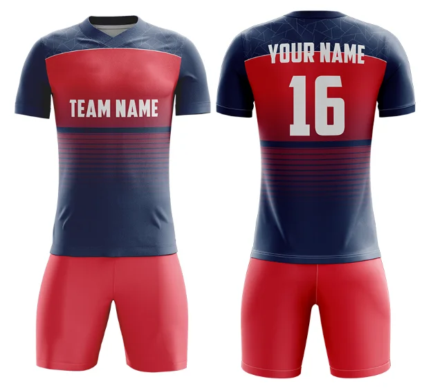 Fashion Customized Football Jersey Print Team Name/Number Training