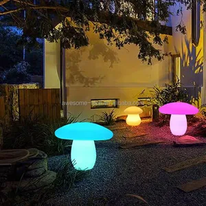 Modern LED Garden Light Creative Mushroom Landscape Lamp Remote Control IP65 Waterproof for Hotel Garden Smart Home Lighting