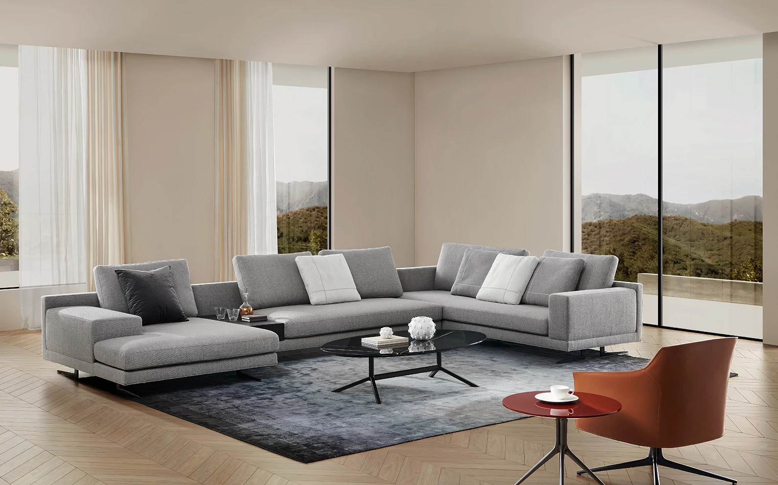 New Style Factory Direct Italy Designer L Shaped Sofa Sectional Sofa ...