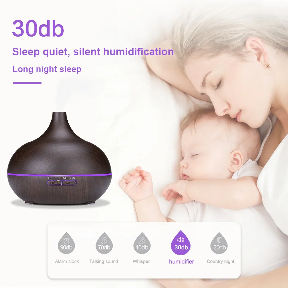 Remote Control Essential Oil Diffuser Aromatherapy Electric Aroma Diffuser LED Light Ultrasonic Mist Maker  for Home Office