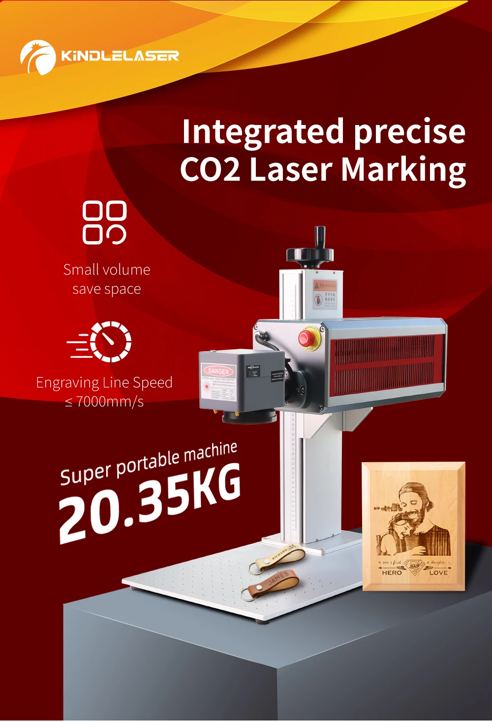 Integrated 30W RF CO2 Galvo Laser Marking Machine Non-Metal Materials Cutter Engraver DXF PLT BMP AI DWG for Wood Wood