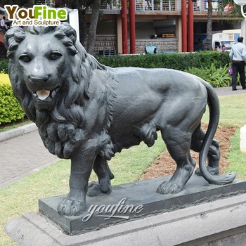 【コールド キャスト ブロンズ】 ライオン像　重さ1.5㌔ ブロンズトロフィー ライオン BT-3122 Aサイズ