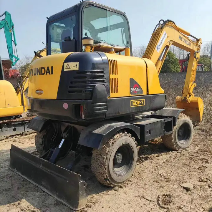 Used Excavator HYUNDAI R60W-7 ROBEX 60W-7 6 Tons Hydraulic Crawler Digger  Original Korea hyundai 210w-7 375lc-7h