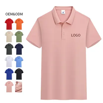 Unisex 100% Polyester Polo Shirt Custom Logo Fashion Dry Fit Casual Quick Dry Breathable