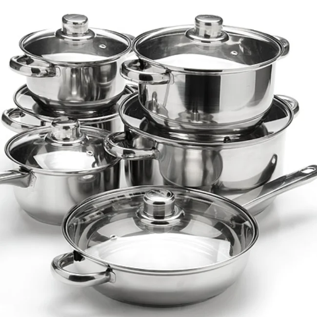 Green Apple Cookware Sets Non Stick Beige Cookware 4 Piece Set 9Pcs Stainless Steel Cookware Set 46 Cm