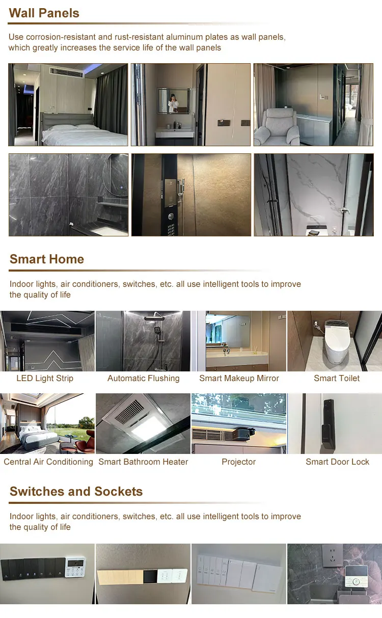 Prefab Luxury Modular Living Room Container Homes Space Capsule House ...