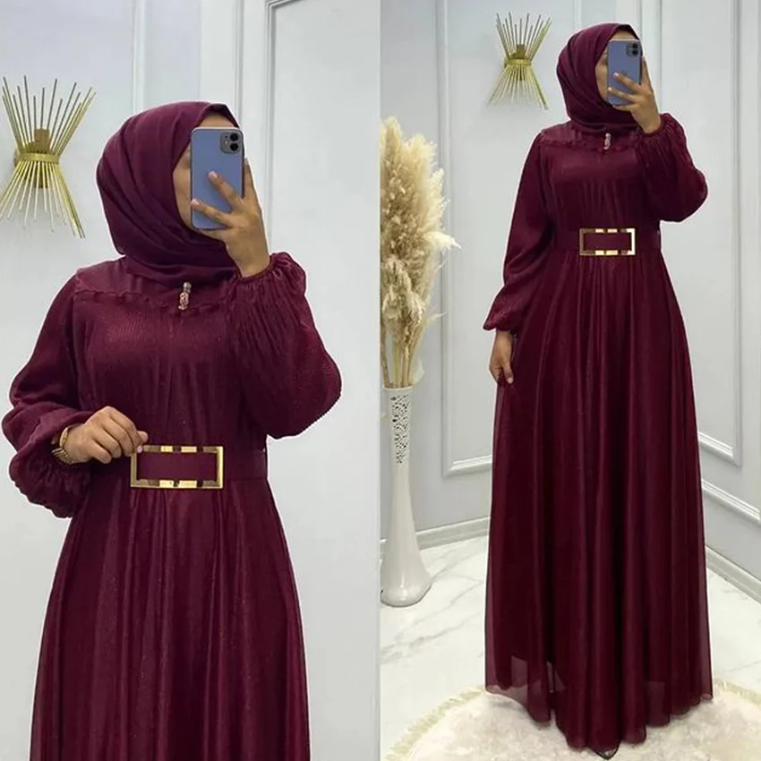 Oem Turkish Robe Green Latest Designs Long Modest Muslim Dress Women ...