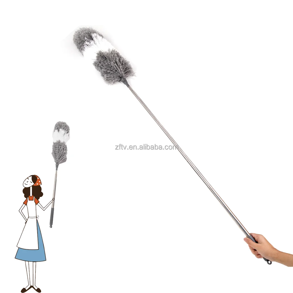 Длинный выдвижной Пыльник из микрофибры, сгибаемый зазор, чистка потолка, паутина, инструмент для уборки дома, пыльник