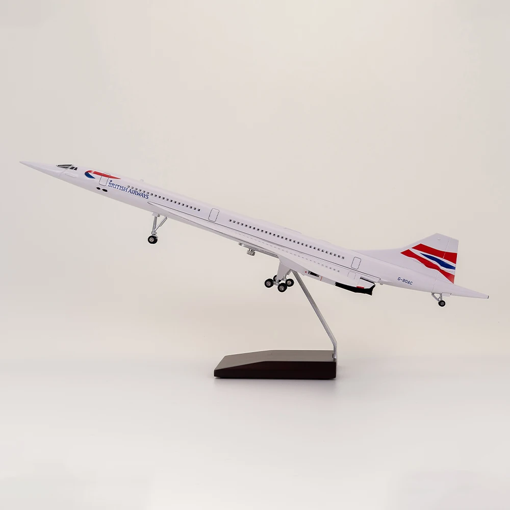 LED Concorde British Model Airplanes - Scale 1/125