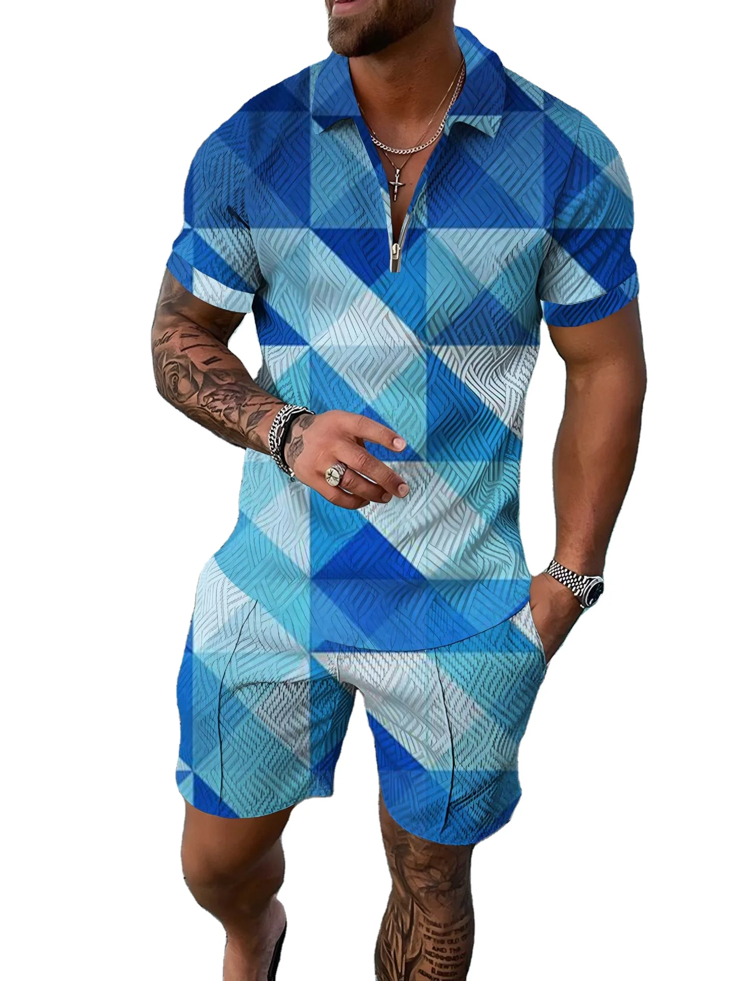 Design Your Own New Zip Up Unisex Summer Set Men Jersey And Short ...