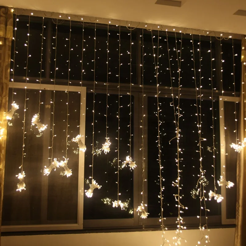 RTS Safe Low Voltage 31V LED Curtain Lights 3x3m Festival Lighting Company Christmas Diwali Ramadan Decorative Lights