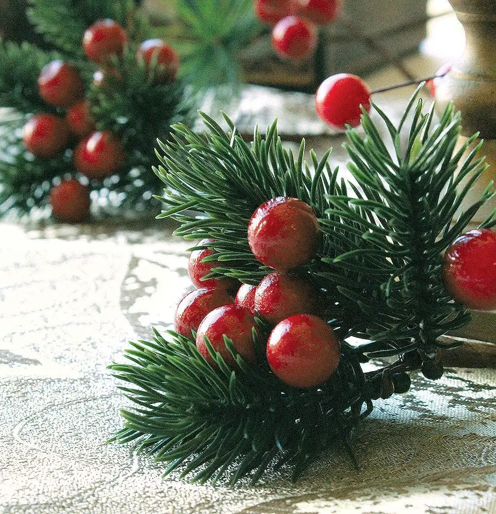 evergreen wreath picks pine branches artificial