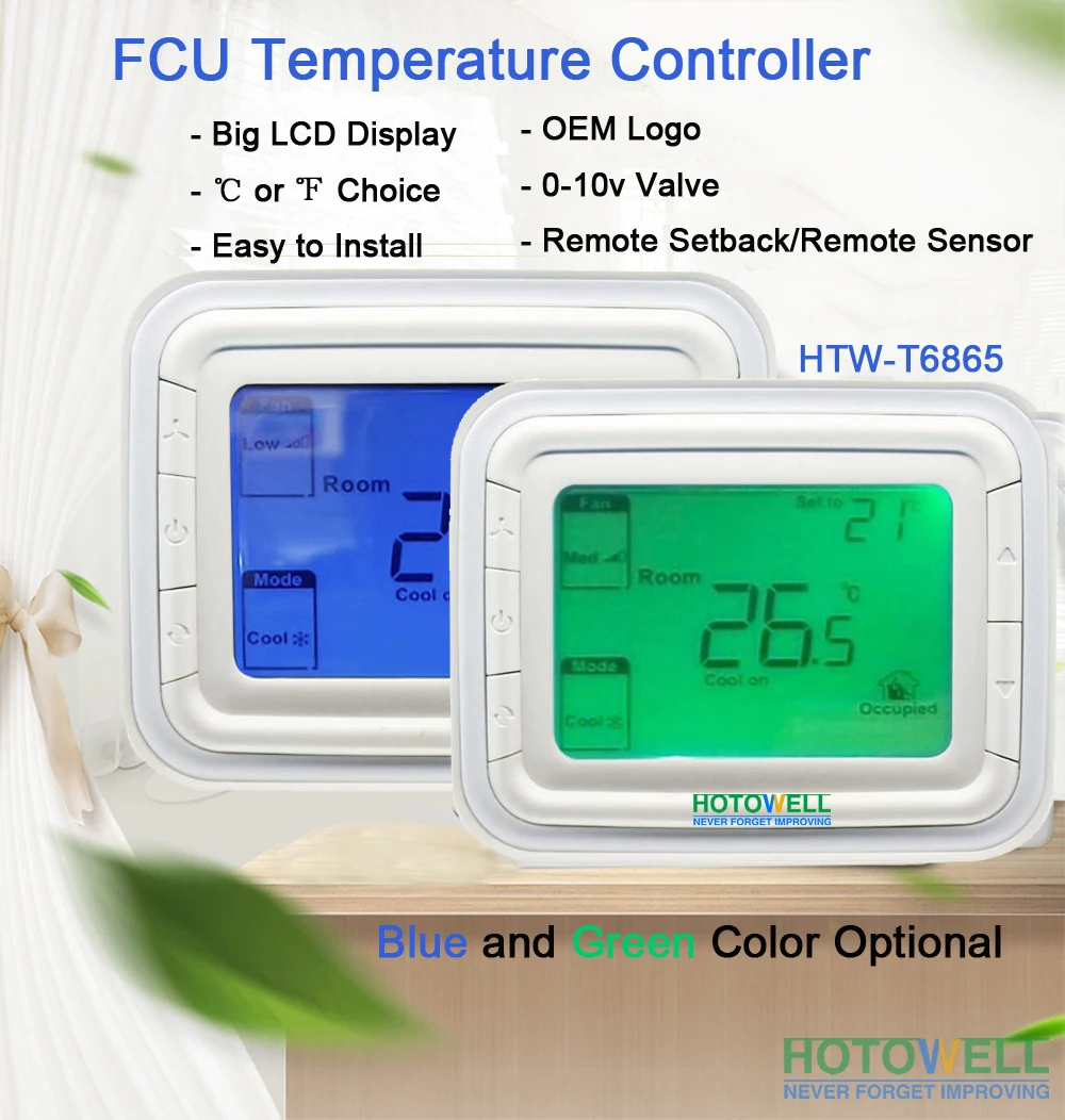 Best Thermostat Factory Air Conditioner Cooling Heating Temperature  Controller T6865 Digital Room Thermostats