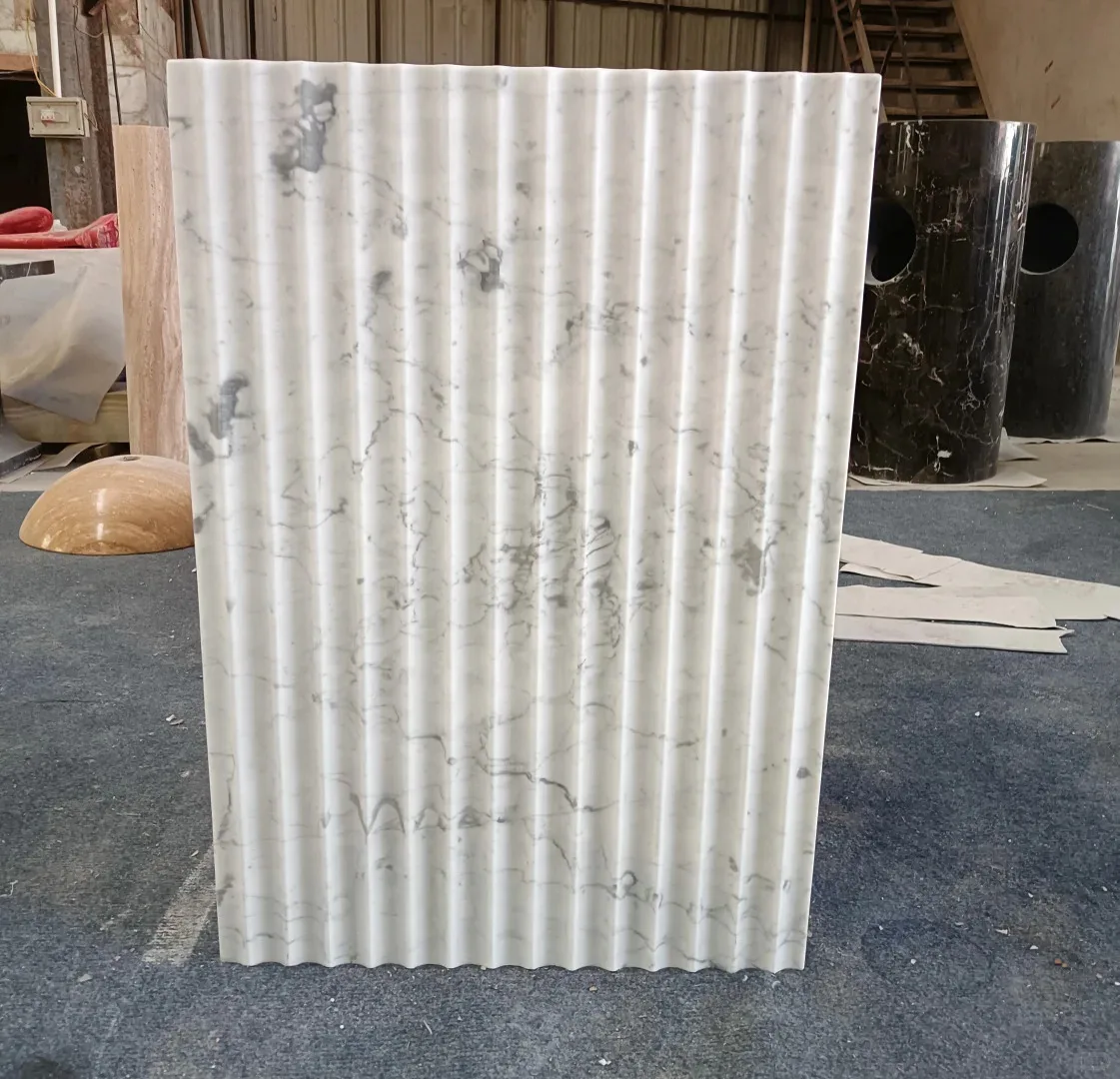 product bianco carrara white marble modern sink washbasin with grooved and flute white marble countertops vanity tops  table tops-4