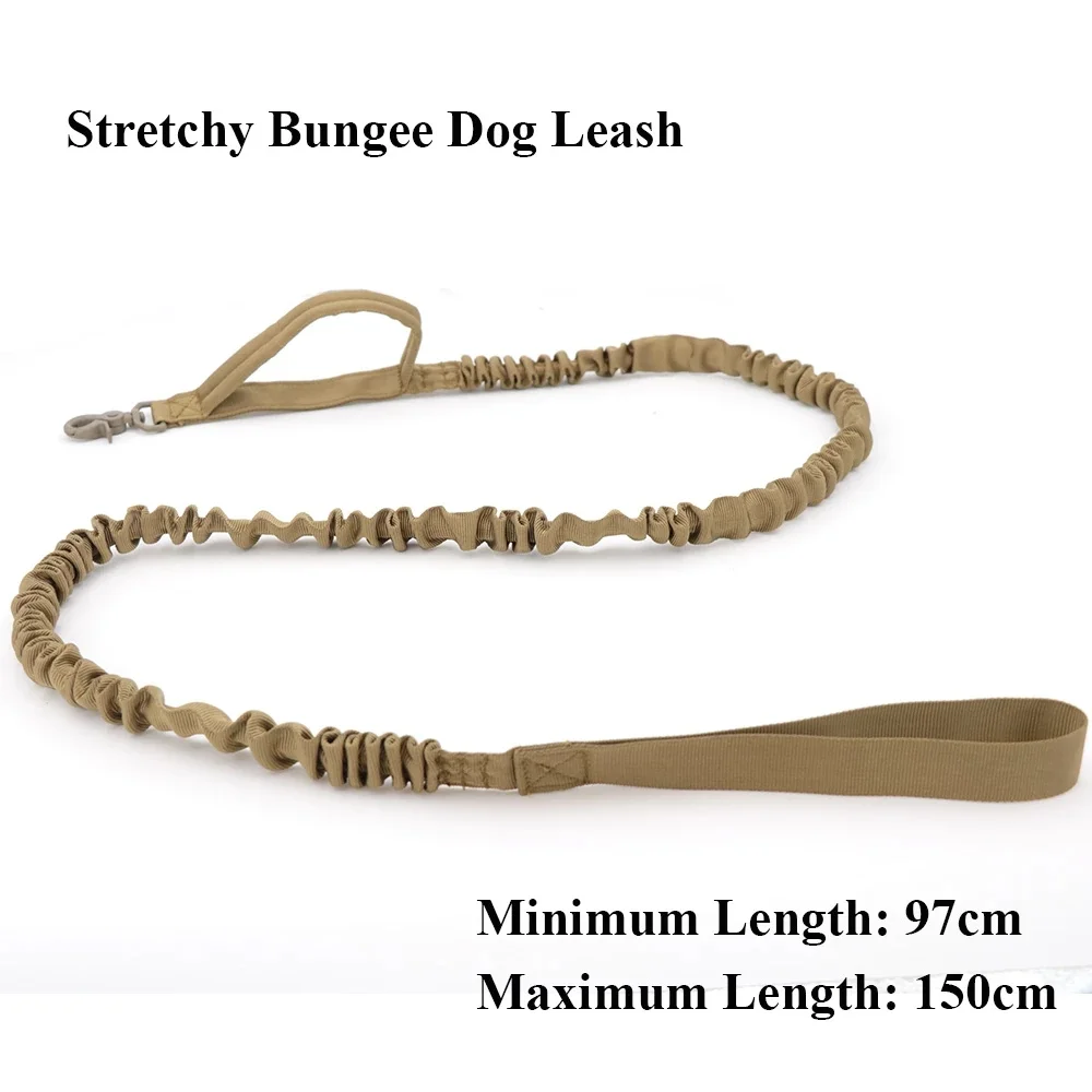 Tactical Bungee Dog Leash 2 Handle Quick Release Cat Dog Pet Leash Elastic Leads Rope Dog