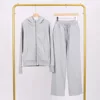 Heather gray slim-fit sweatshirt and sweatpants set