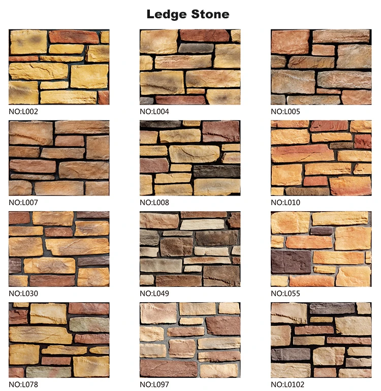 Artificial Stone Panels For Exterior Walls Lightweight Cement Mold 