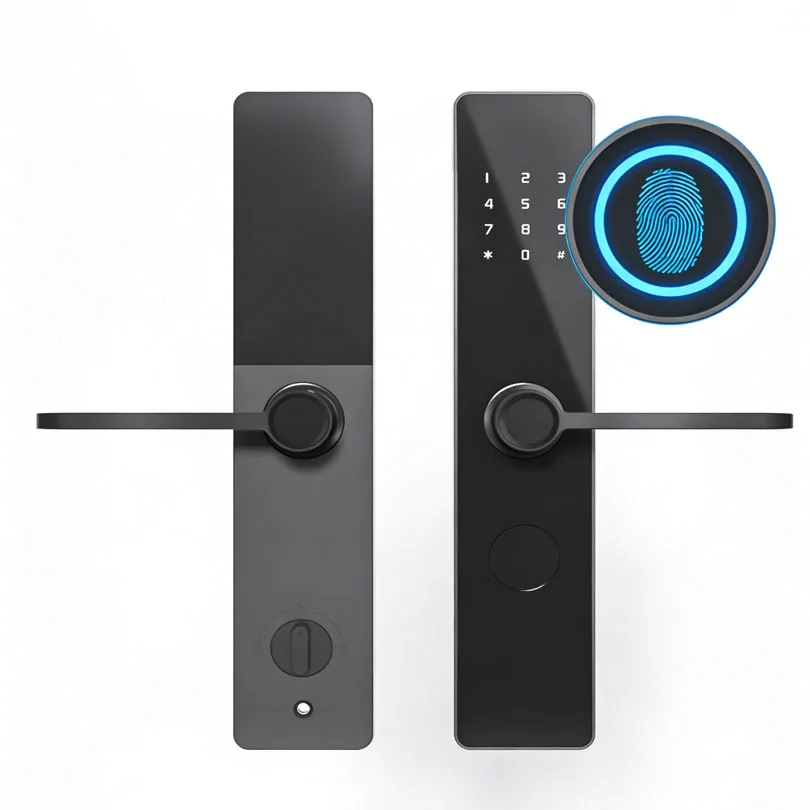 ล็อกประตูอัจฉริยะแบบปลดล็อกด้วยสัมผัสเพียงครั้งเดียว พร้อมระบบจดจำลายนิ้วมืออย่างรวดเร็วและแม่นยำ ระบบล็อกความปลอดภัยด้วยรหัสผ่านสำหรับบ้าน ยี่ห้อ Kaisstar