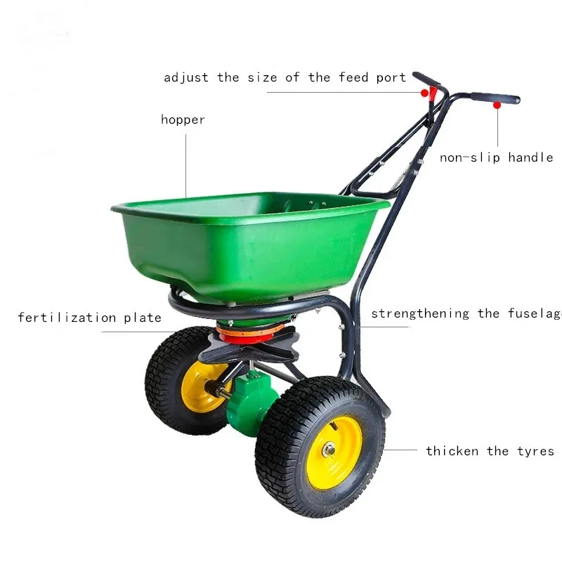 Easy to Use Manual Fertilizer Spreaders Manual Hand Push Seeder Machine