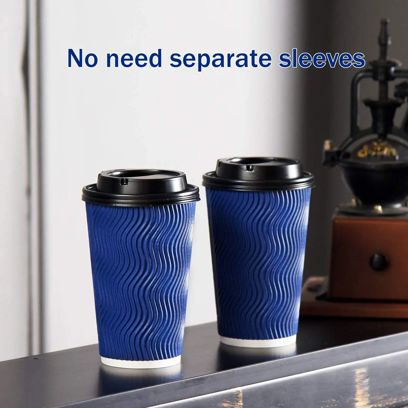 Disposable Coffee Cups With Lids And Straws 12 Oz Togo Hot Paper Coffee