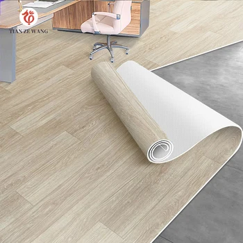 pvc flooring roll vinyl antistatic commercial modern  and Stick Waterproof Wear Layer  Thickness  Wood Grain Self Adhesive