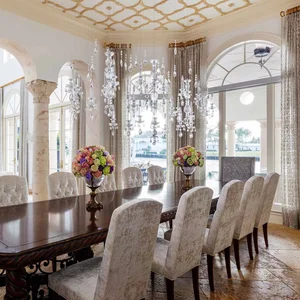 ECOJAS New Design Glass Large Chandelier for Villa Hotel Lobby Restaurant Crystal Lighting