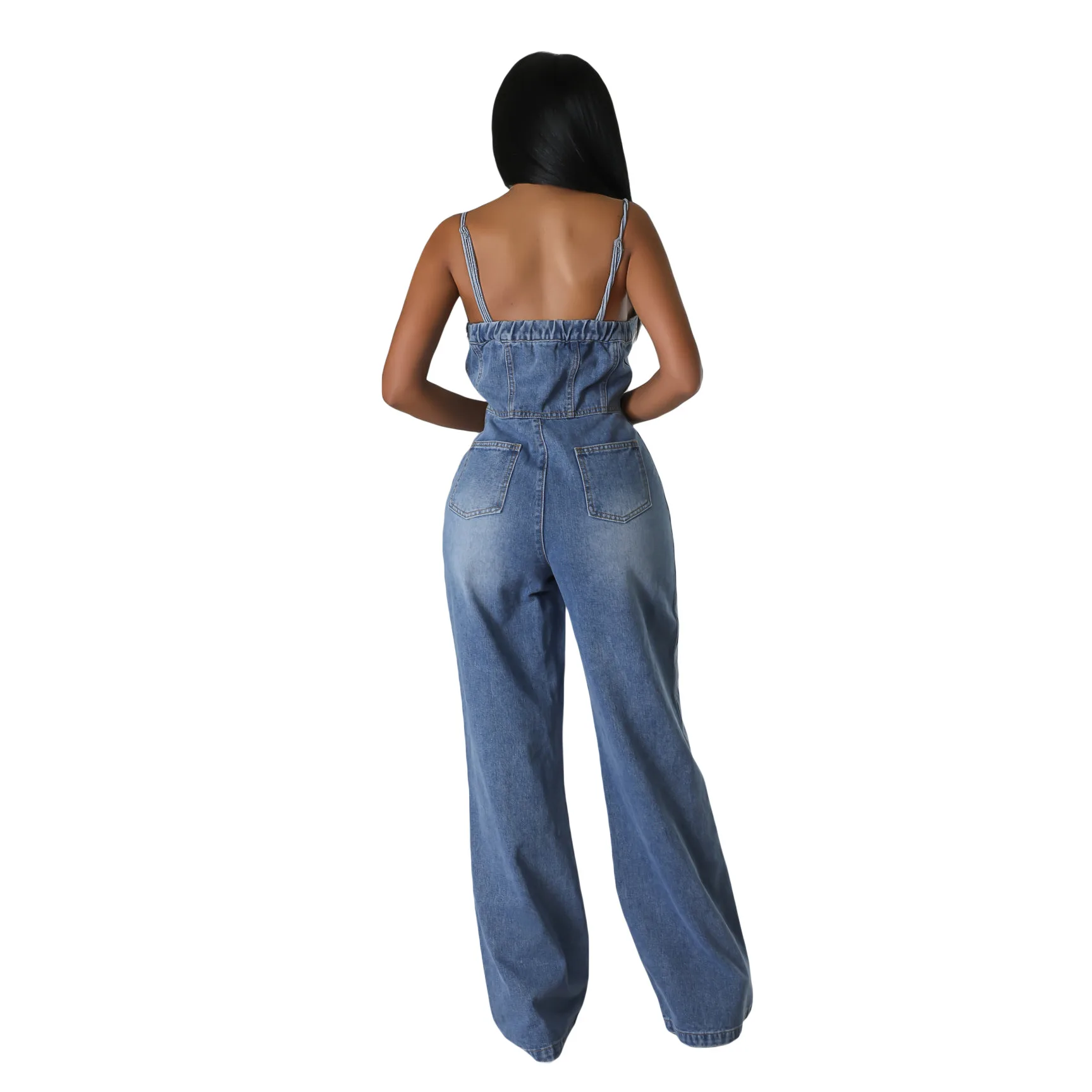 High Quality Ladies Clothes Fashion Casual Denim Jumpsuits Women
