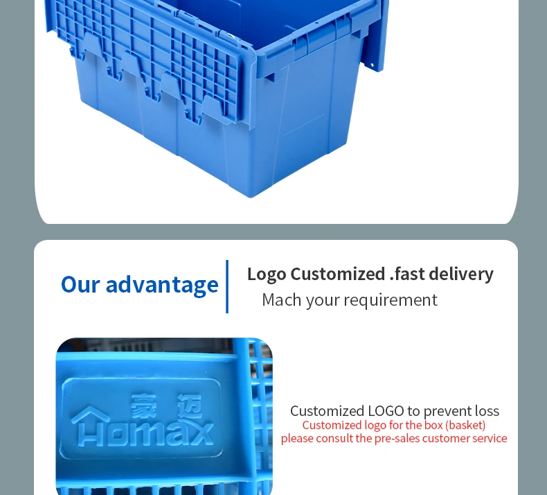 Wholesale Home Or Supermarket Use Plastic Logistics Crate Heavy Duty