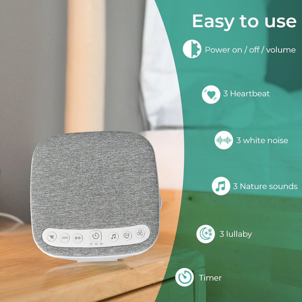 Innovation Products 2024 Baby White Noise Machine Top Grade Wrap Cloth Memory Card Audio Player for Home Use