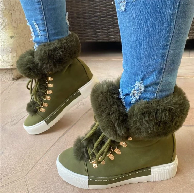 women's fuzzy ankle boots