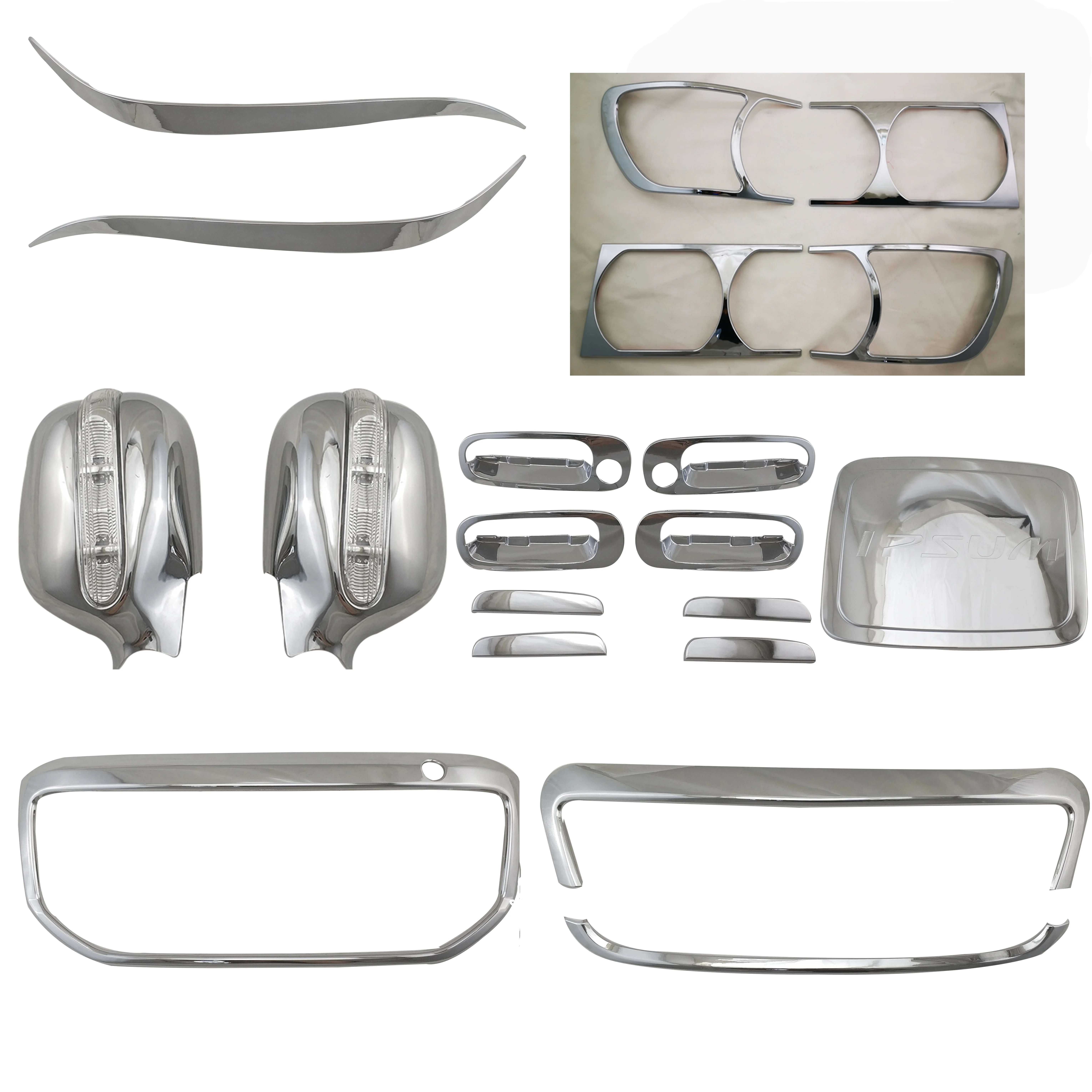 1998 1999 2000 for TOYOTA Ipsum Chrome Accessories Trim Stickers Car Styling Mirror Cover Handle Bowl Cover