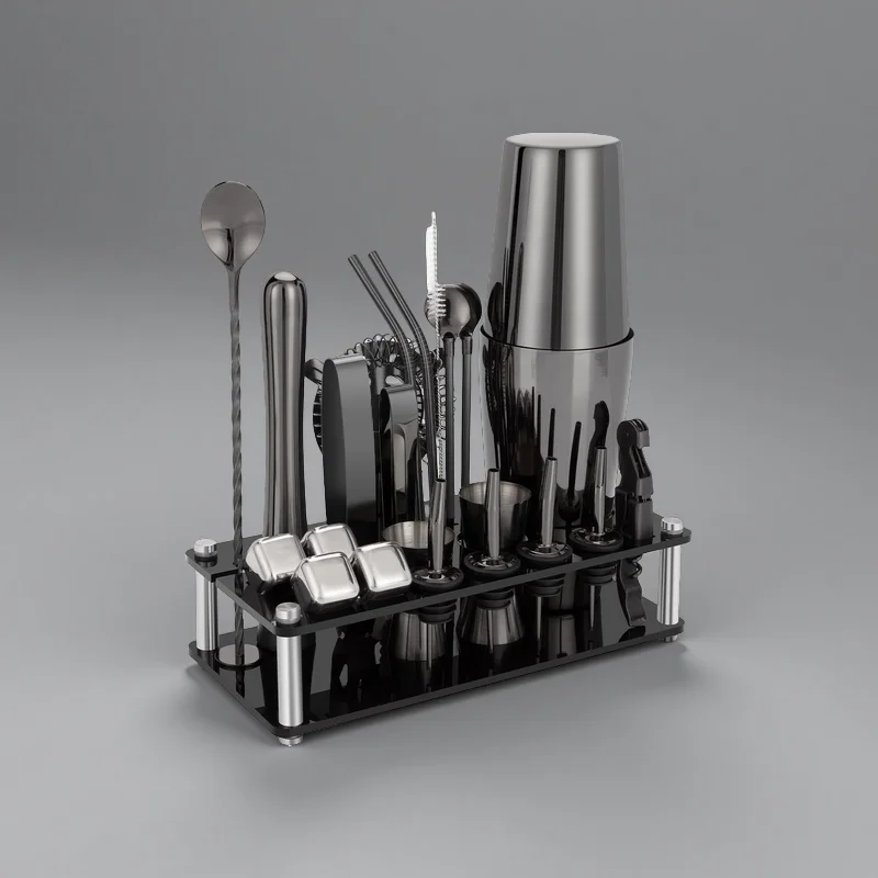 2025 Cheap Stainless Steel Cocktail Shaker Sets Reusable Customized Color Engraving Options Bar Tools
