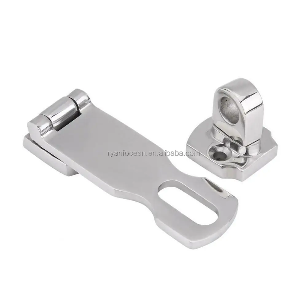 Marine Grade 316 Stainless Steel Door Hasps 3 Inch Heavy Duty Swivel
