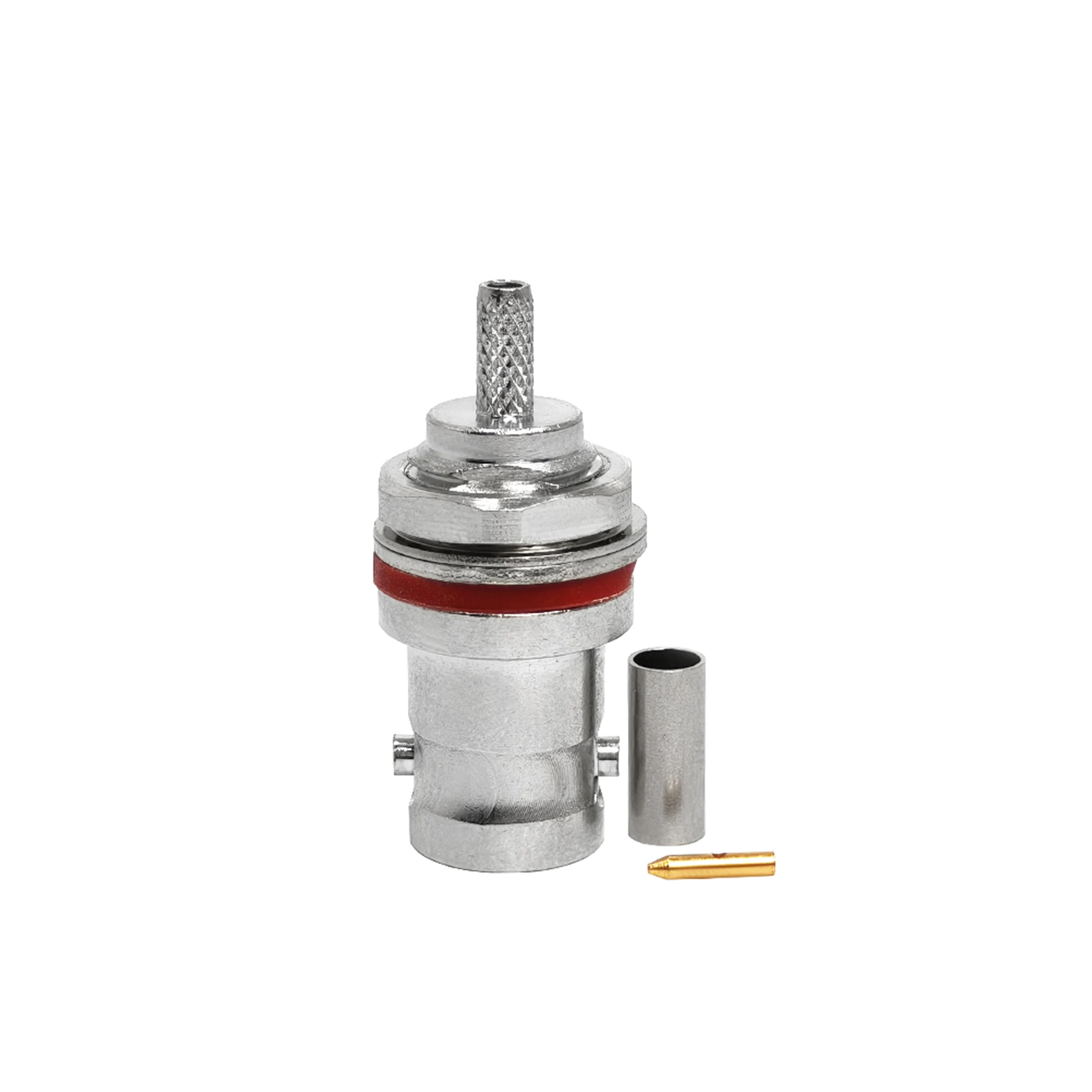 Factory Price Bnc Female Jack Hembra Crimp Bulkhead Waterproof Rg174 Coaxial Cable Connector Connecteur Rohs in Stock