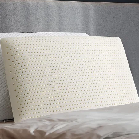 Premium Removable Cotton Cover Relieve Pain 60x40cm Slow Rebound 100 Natural Soft Bed Latex Pillow with Hole