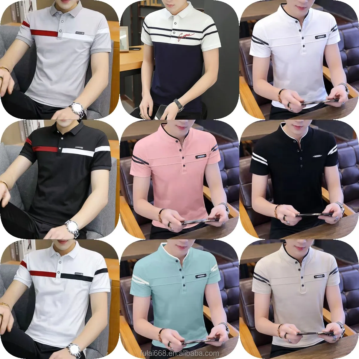 Highend Polo Shirt Men's Shortsleeved Business Shirt Summer Cotton