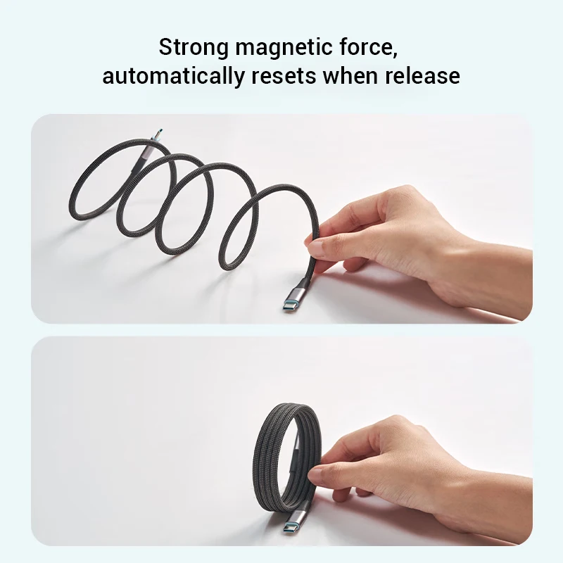 CUKTECH Usb-c Cable 240W Max 6A 1m 1.5m PD3.1 Portable Phone Magnetic Charging Cable_voghion.com