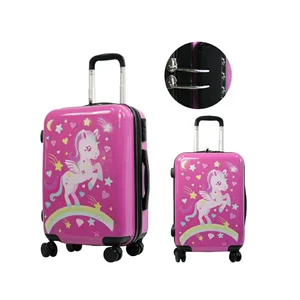 Custom Cabin Animal Cartoon Children Kids Carry on Travel Abs  Trolley Luggage