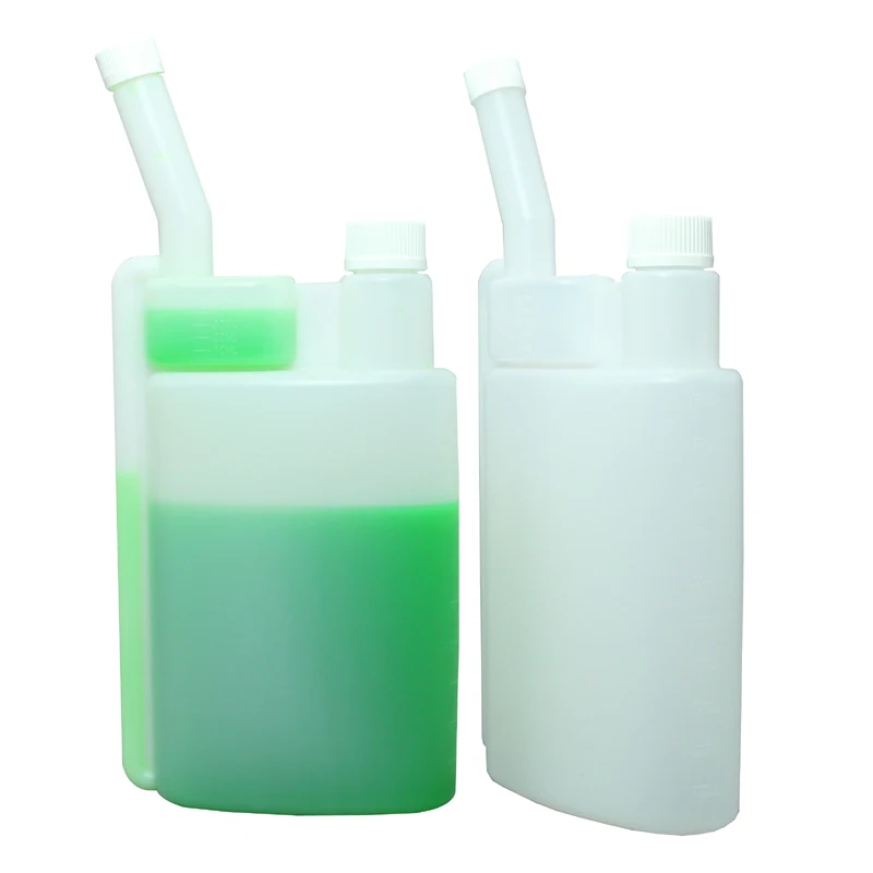 1 л, новый тип, пустая бутылка для моющего средства с двойной шеей, с защитой от детей