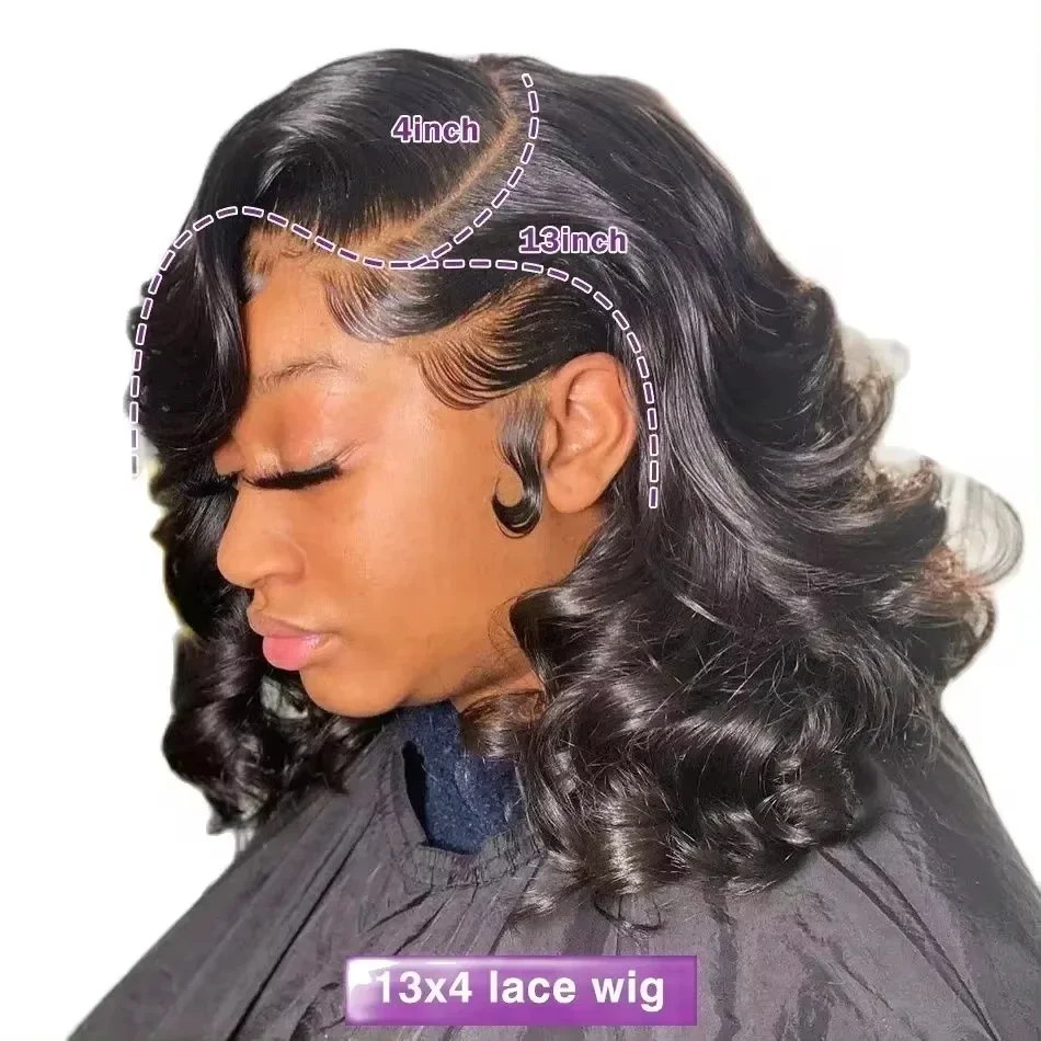 Brazilian Body Wave Short Bob Frontal Human Hair Wig_voghion.com
