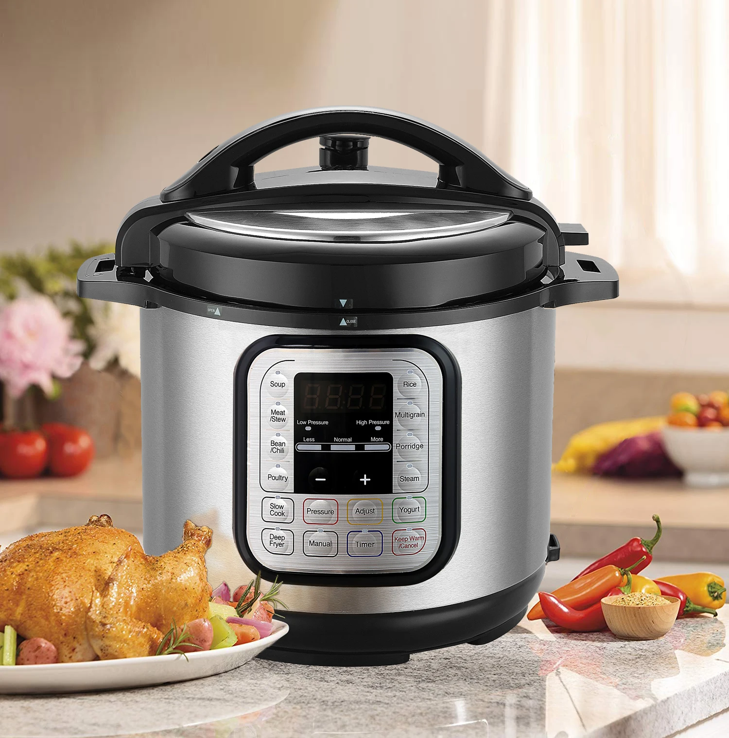 10 In 1 Multi Cooker Digital Pressure Cooker Stainless Steel Electric