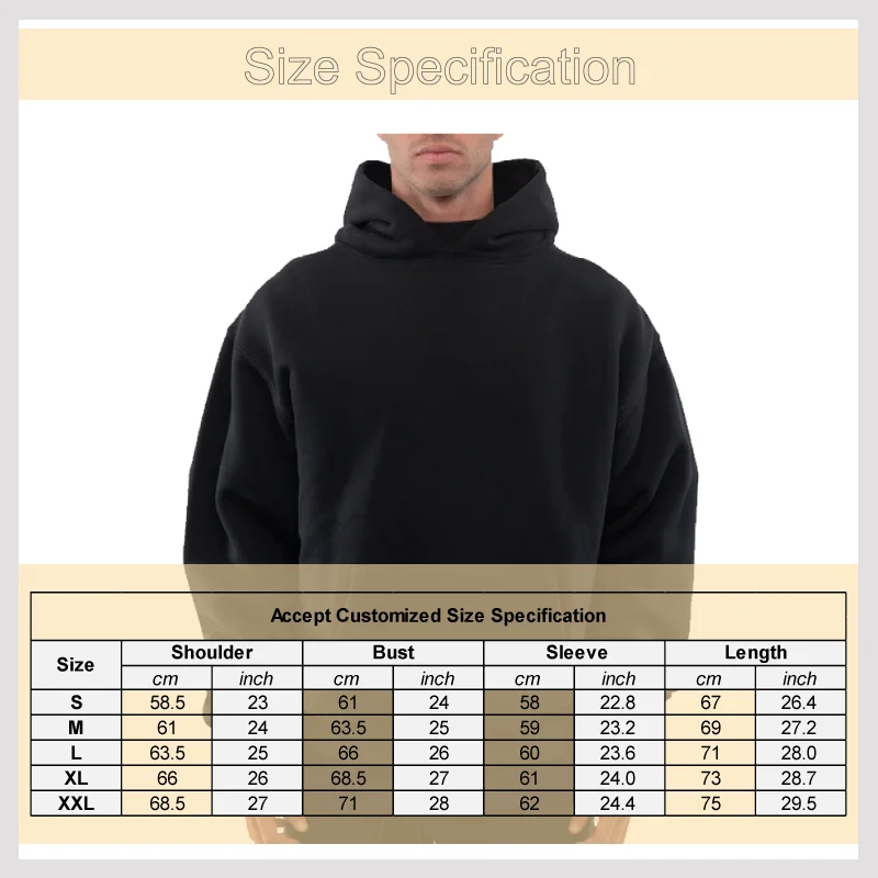Dec Plain Hoodie 100% Cotton High Quality Cotton Thick Heavy French ...