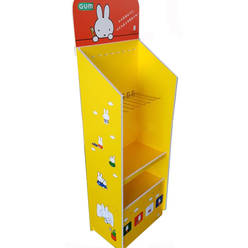 Custom Advertising Display Racks Pop PVC Foam Cardboard Display Custom White 4 Shelves Supermarket Product Display Stand