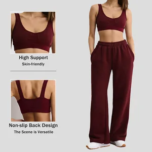 OEM Custom Burgundy Activewear Gym Fitness Women Yoga Bra High Support Breathable Pilates Quick Dry Brassiere for Girls