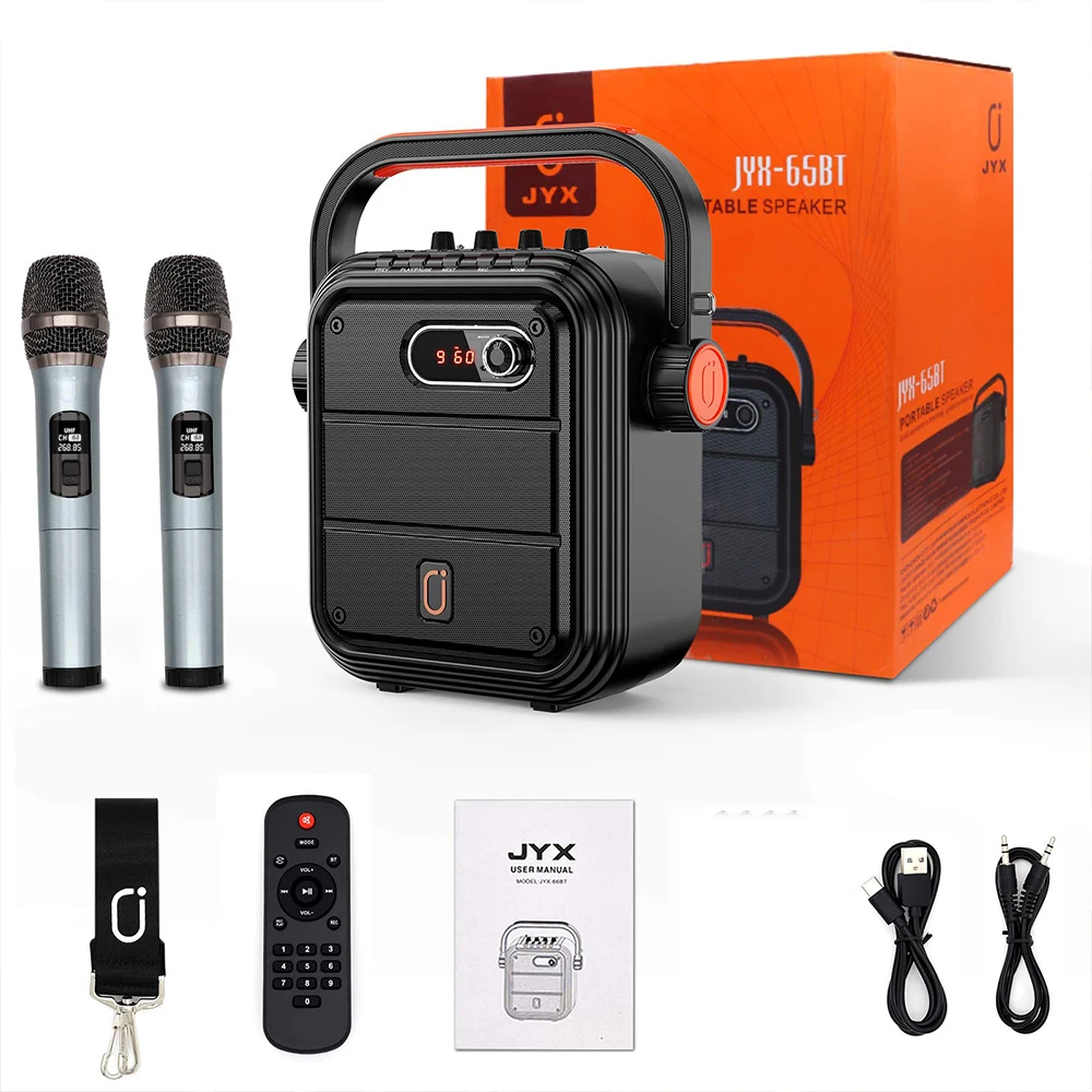 2023 Jyx 66bt 4400mha Subwoofer Portable Karaoke Speaker Machine With