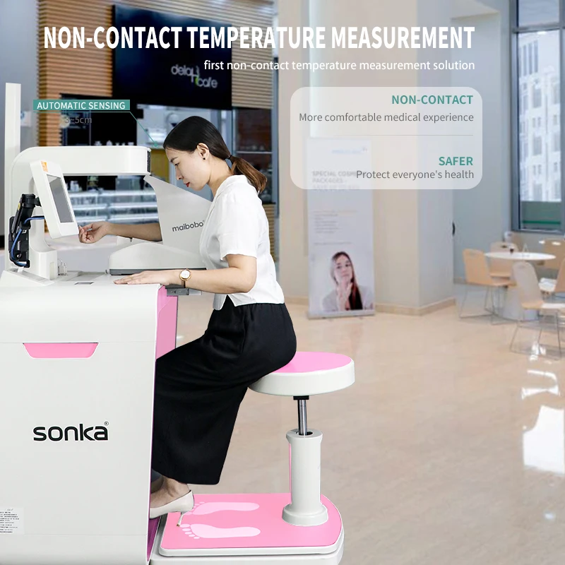 product sonka clinical analytical instruments health checkup kioskself service medical kiosk bmi mete-64