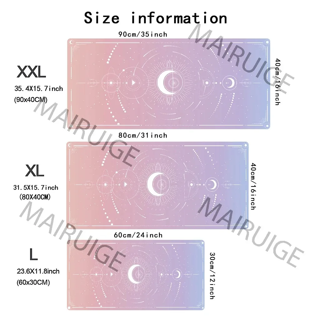 Moon and Stars Fantasy-themed Stylish Cool PC Gaming Mouse Pads Gamer Mats Teclado Pad M aperçu 20